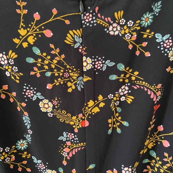 Black dress with multi colored floral design - Picture 3 of 6